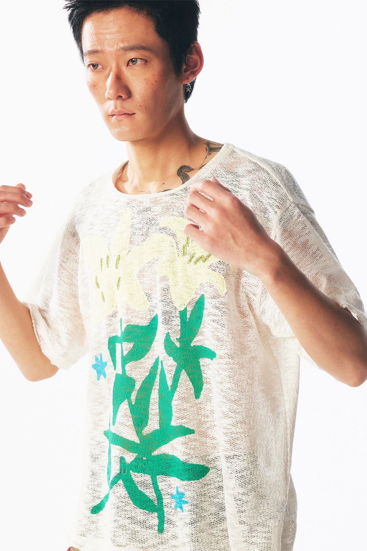 Sheer Lily Distressed Layering Tee - Notkicks