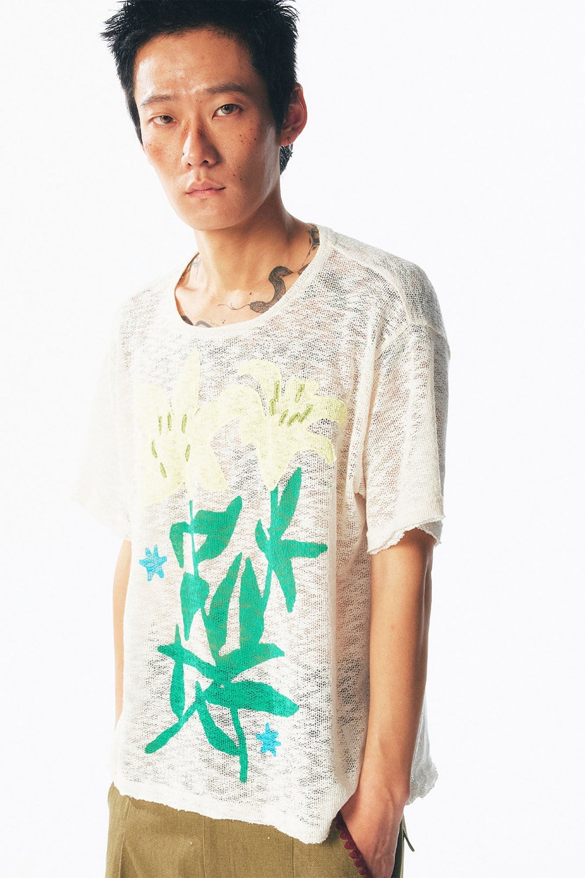 Sheer Lily Distressed Layering Tee - Notkicks