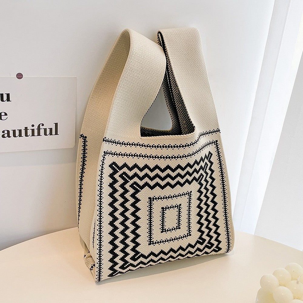 Retro Pattern Knitted Handbag - Notkicks