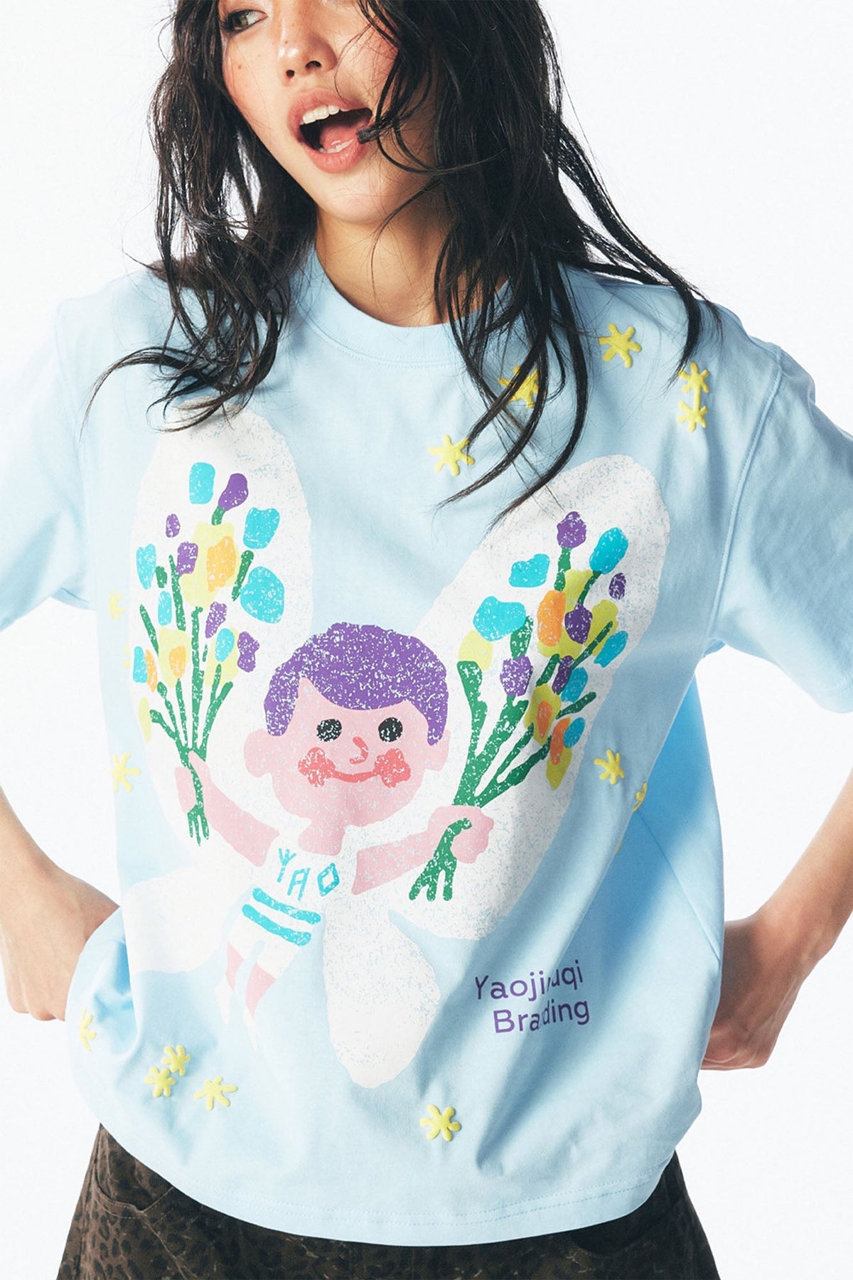 Pastel Butterfly Graphic Cotton Tee - Notkicks