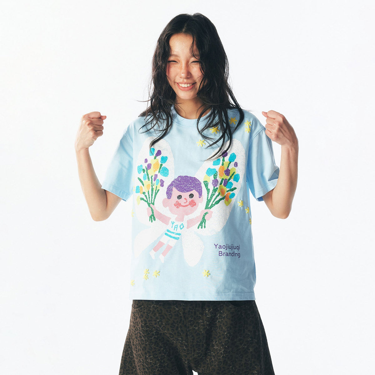 Pastel Butterfly Graphic Cotton Tee - Notkicks