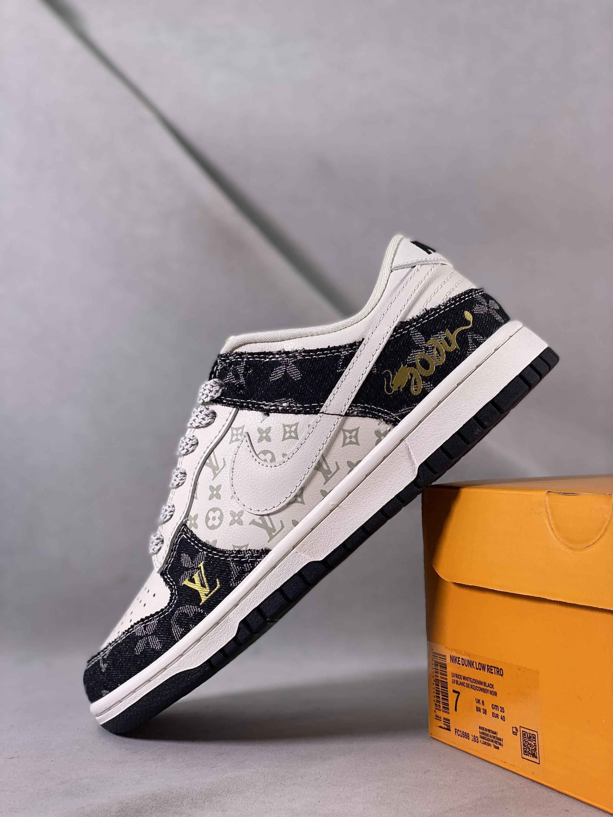 Custom SB Dunk Low x Monogram FC1688 163 SneakerNational