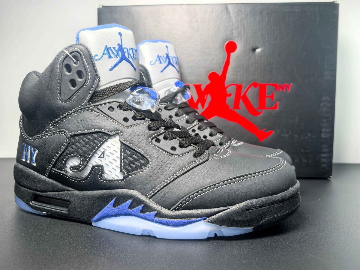 Awake NY x Air Jordan 5 "Black/Racer Blue" - Elevate Your Style