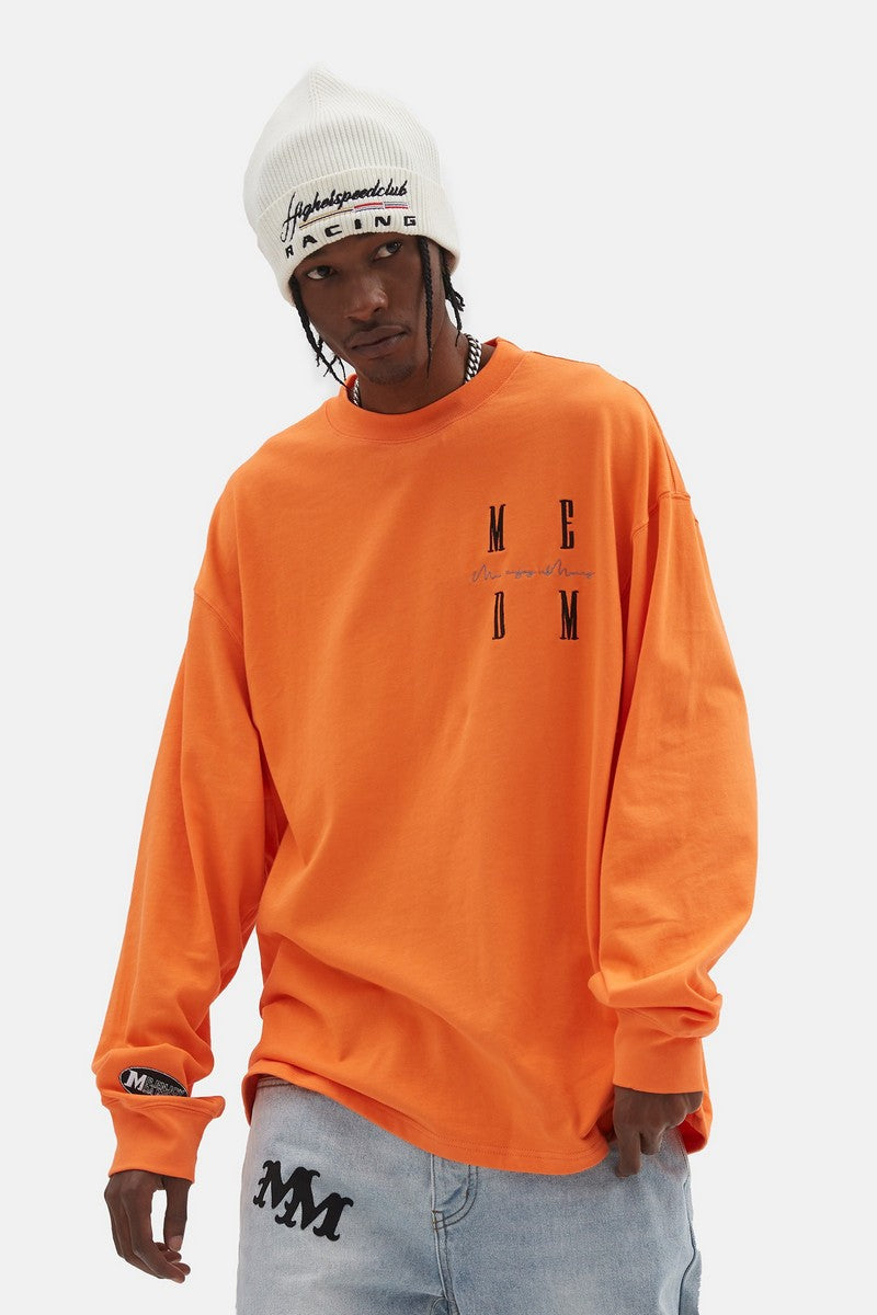 Basic Long Sleeve Tee With Logo - Notkicks