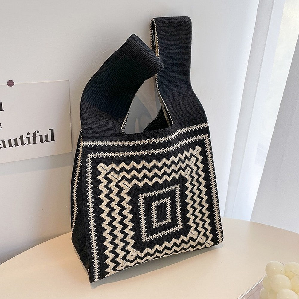 Retro Pattern Knitted Handbag - Notkicks