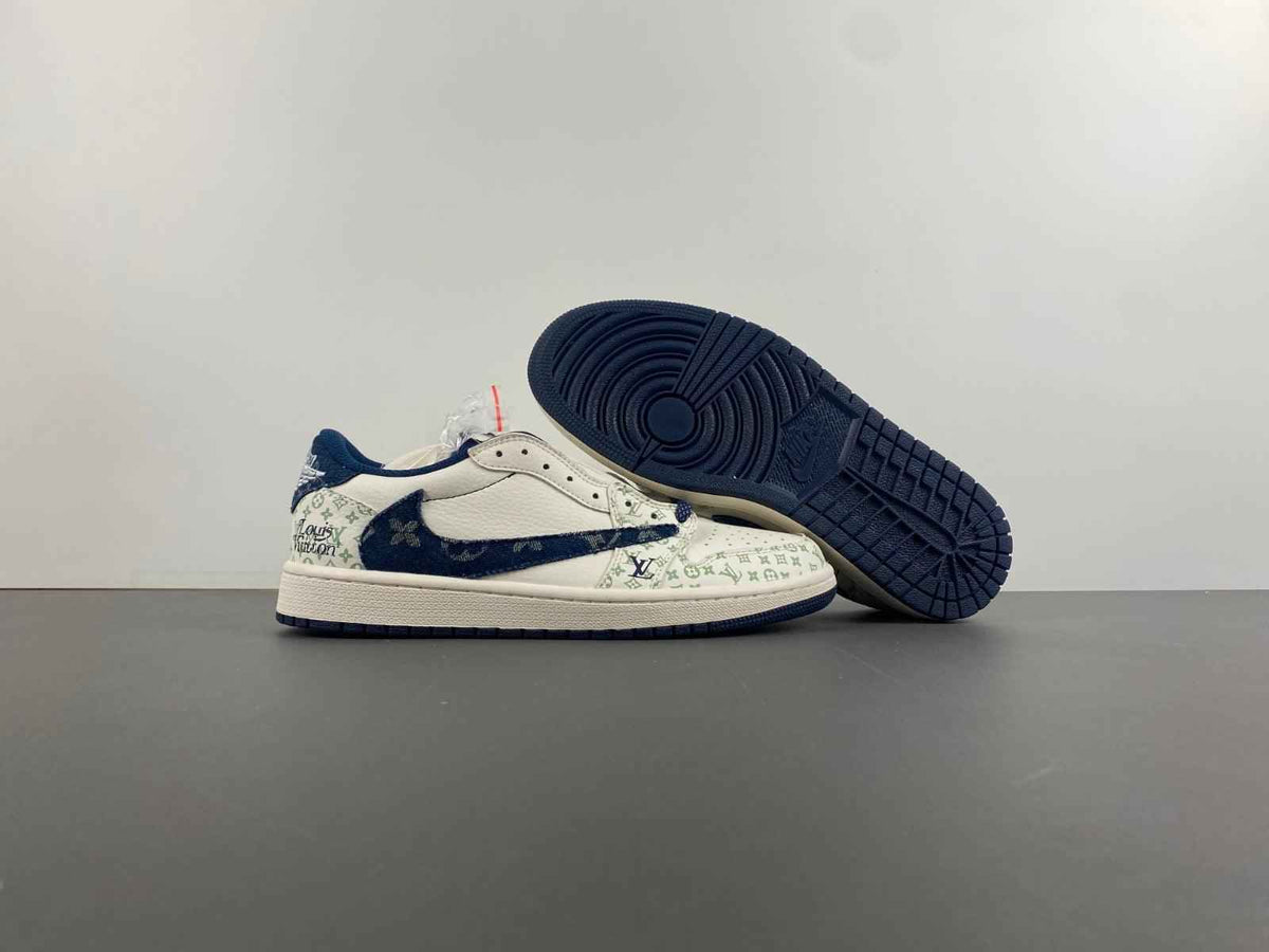 Custom Travis Scott x LV x Air Jordan 1 Low OG SJ2968-004 SneakerNational