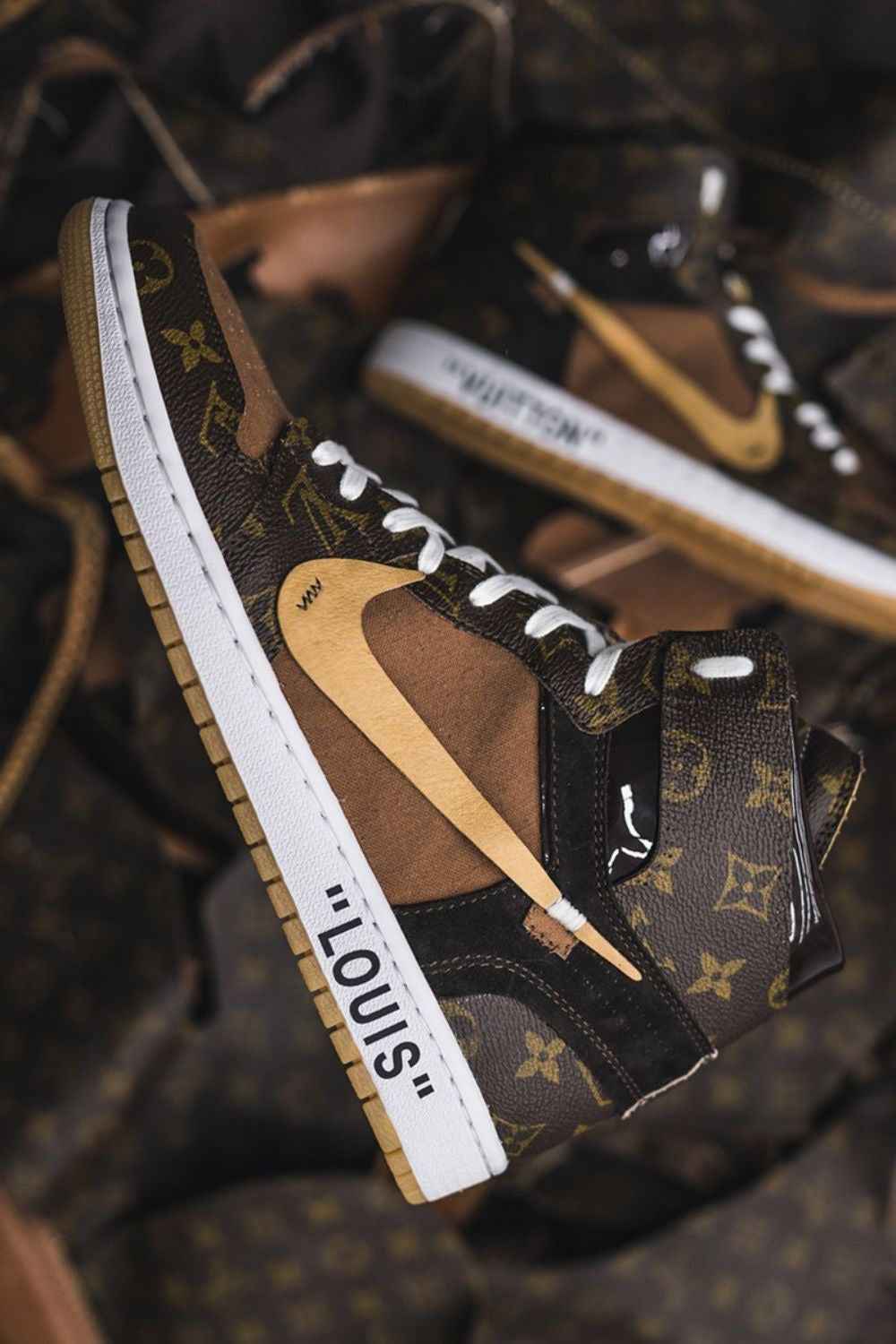 Custom Air Jordan 1 Monogram High Q  With Original Box SneakerNational