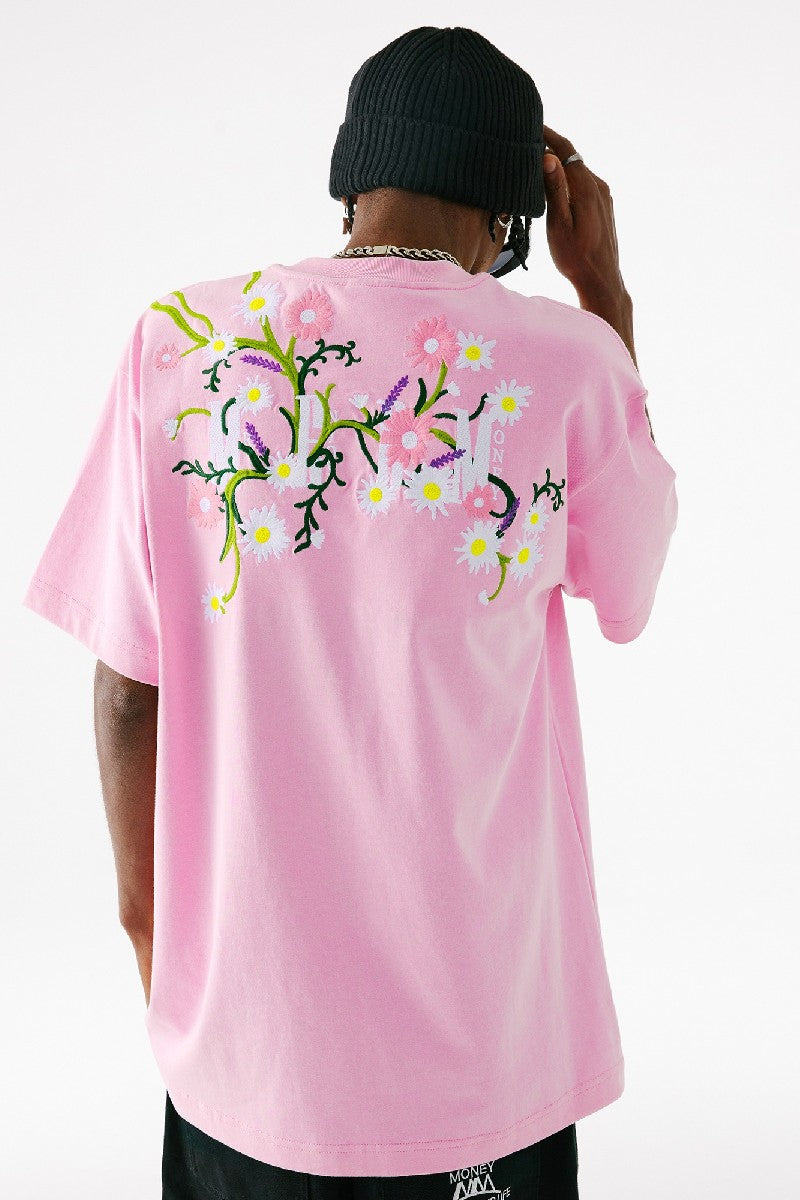Flowers Logo Embroidered Tee - Notkicks