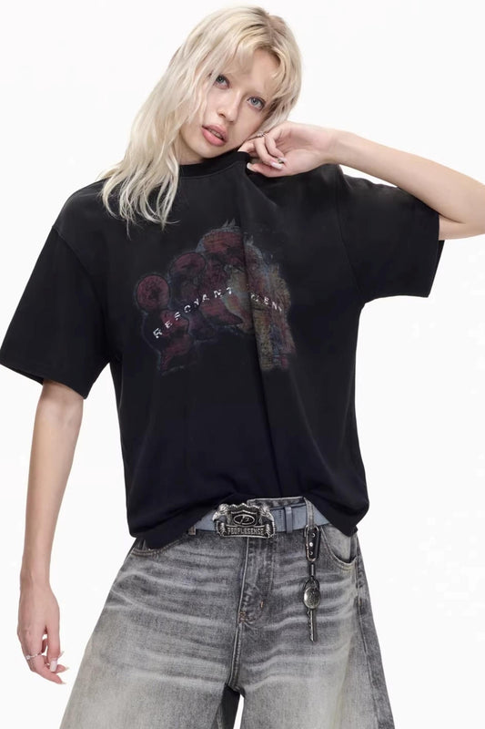 Men's Vintage Distressed Cotton Tee - Notkicks