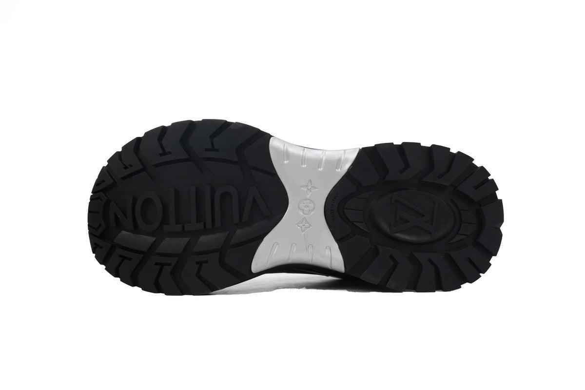 Custom LV Discovery Lace Up Black and White Silver SneakerNational
