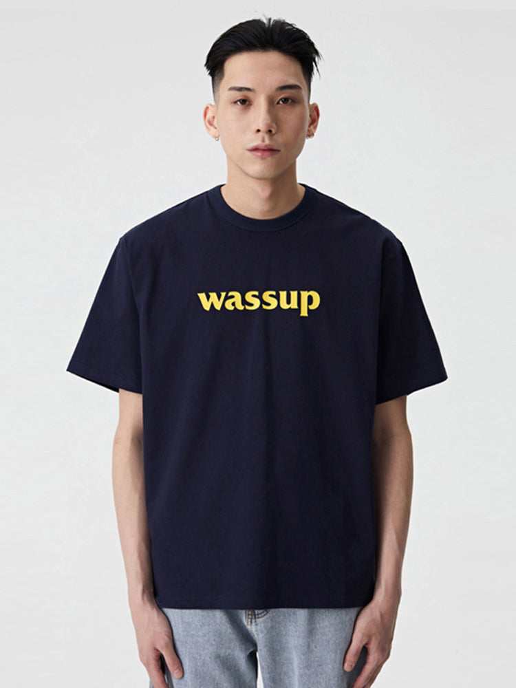 Bold Big Logo Print Basic Tee - Notkicks