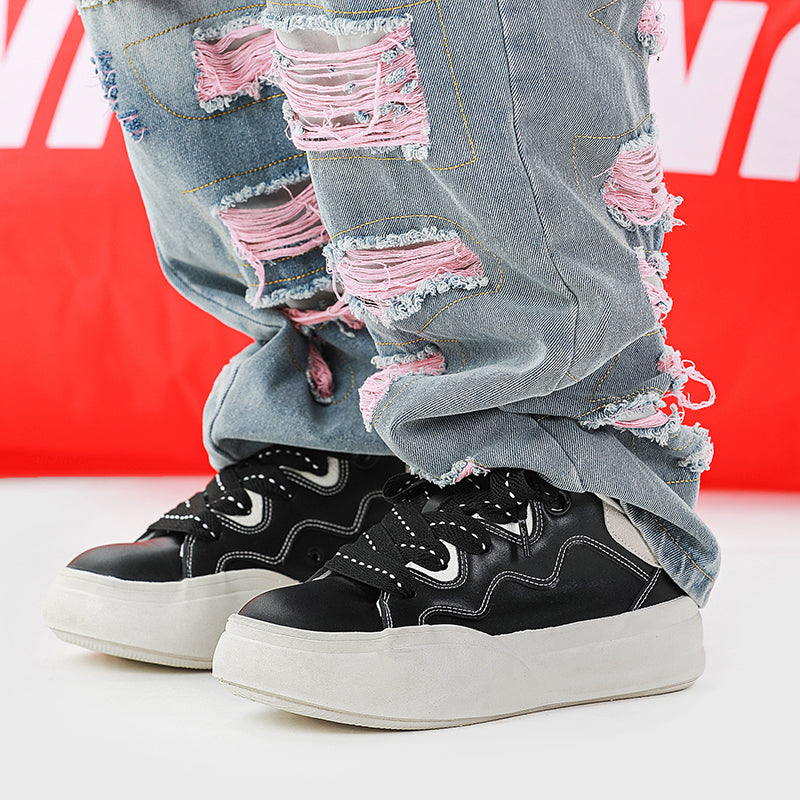 Side view of Movo Splash T84 sneakers showing the waterproof shell and oversized platform
