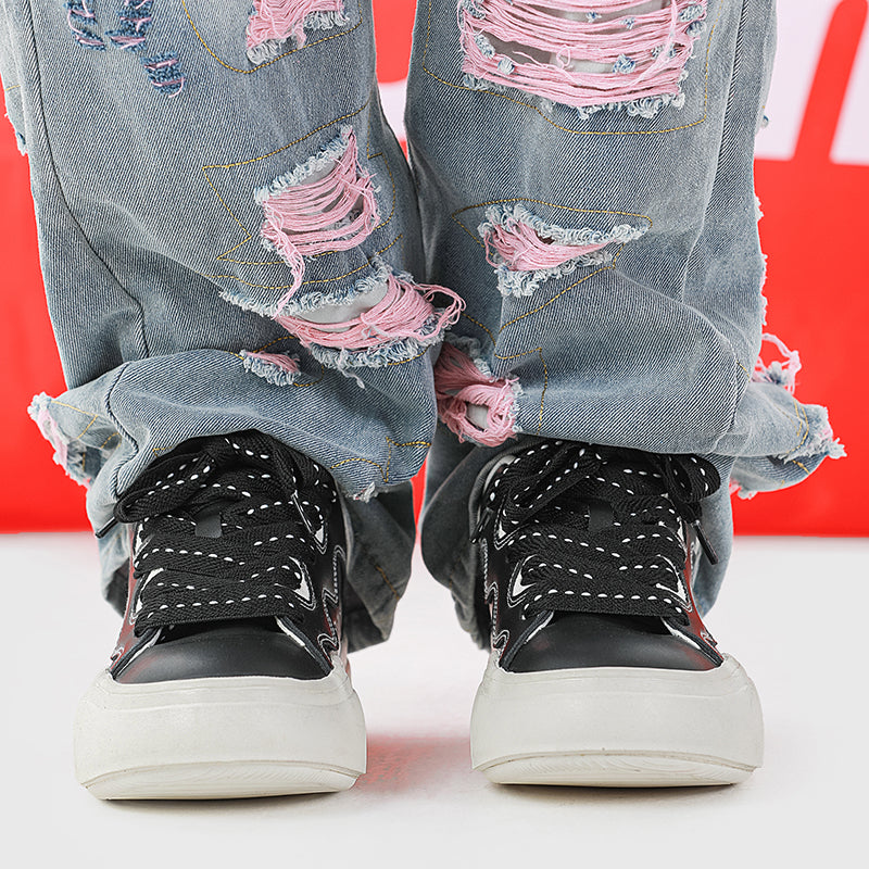 Side view of Movo Splash T84 sneakers showing the waterproof shell and oversized platform