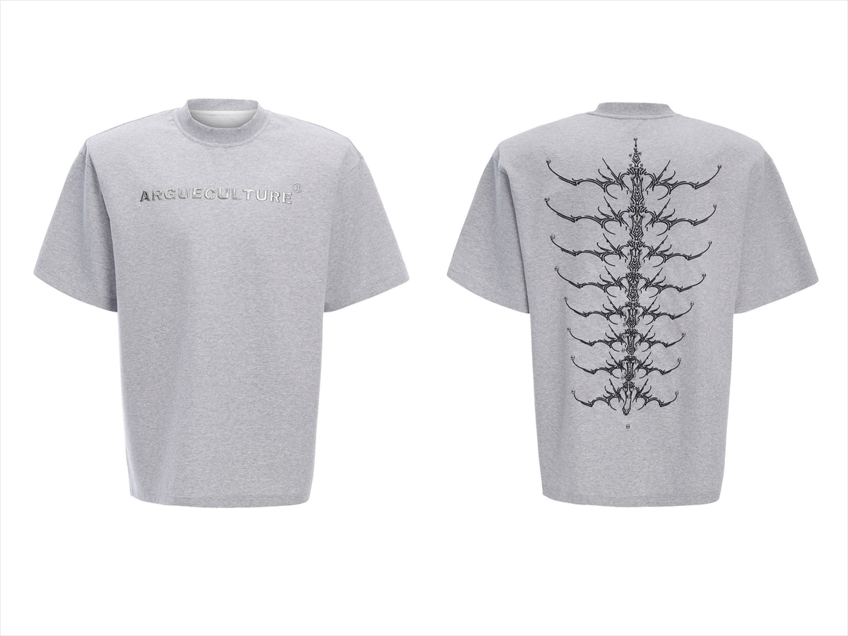Spine Crystal Grey Graphic Tee - Notkicks