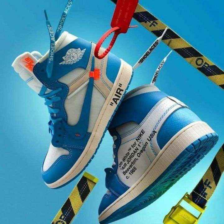 Custom Air Jordan 1 Retro High OG 'UNC' University Blue x OFF-W SneakerNational