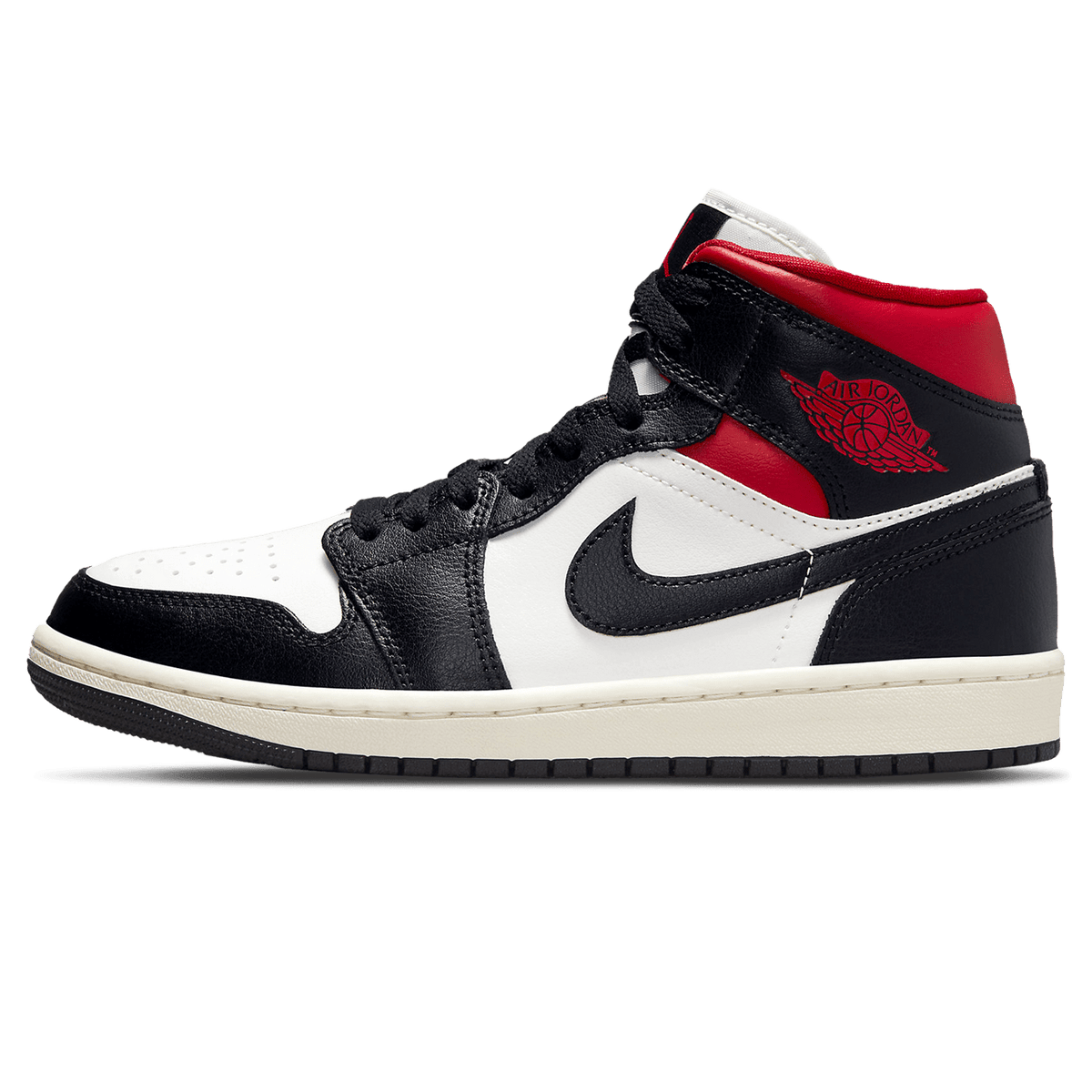 Air Jordan 1 Mid Wmns Black Sail Gym Red - Ultimate Style and Comfort
