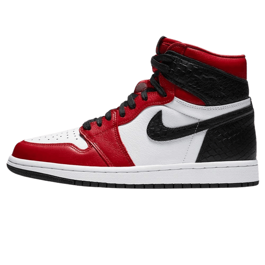 Air Jordan 1 High Satin Snake Chicago - Stylish Retro Sneaker for Women