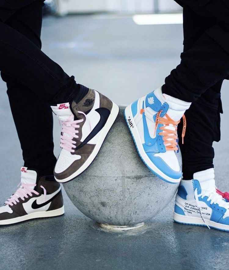 Custom Air Jordan 1 Retro High OG 'UNC' University Blue x OFF-W SneakerNational