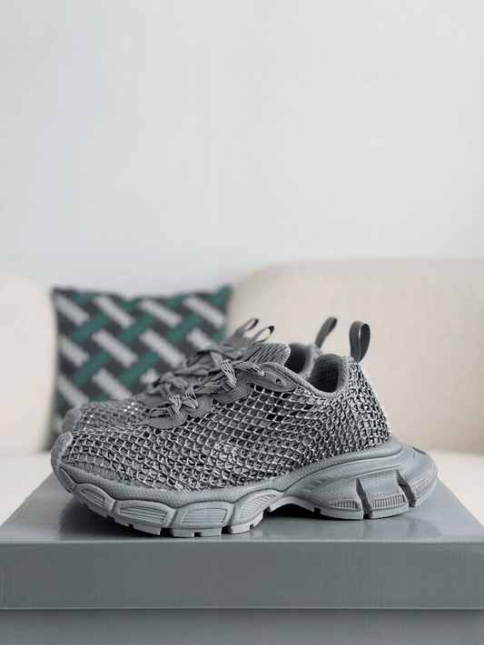Balenciaga 3XL Sneaker Mesh Rhinestone – Grey CUSTOM