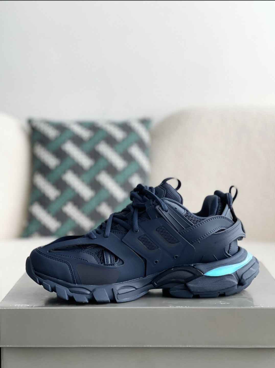 Balenciaga Track Sneaker LED – Marine Blue / Navy
