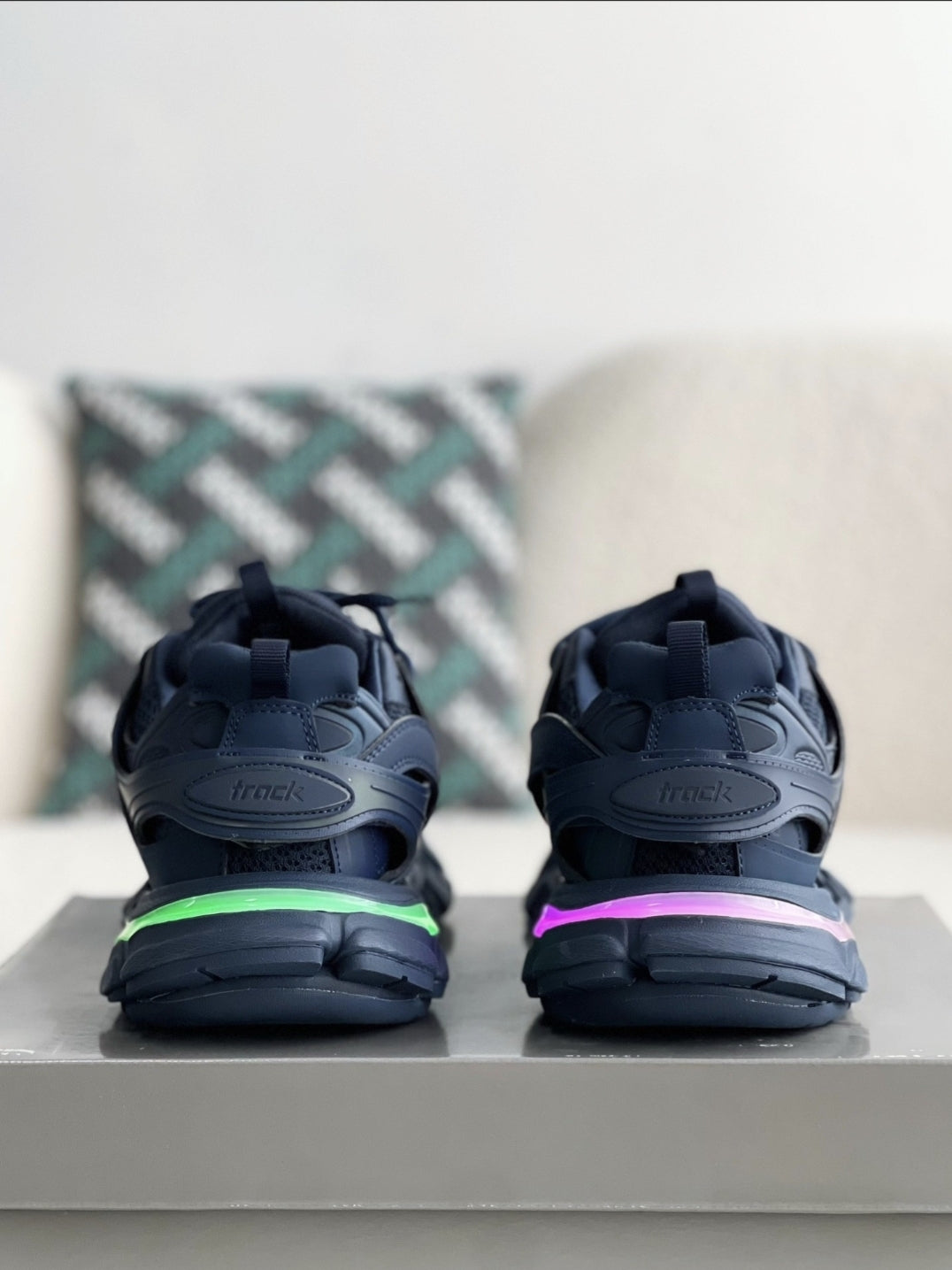 Balenciaga Track Sneaker LED – Marine Blue / Navy CUSTOM