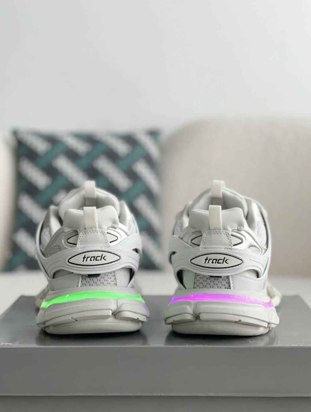 Balenciaga Track Sneaker LED – White / Light Grey