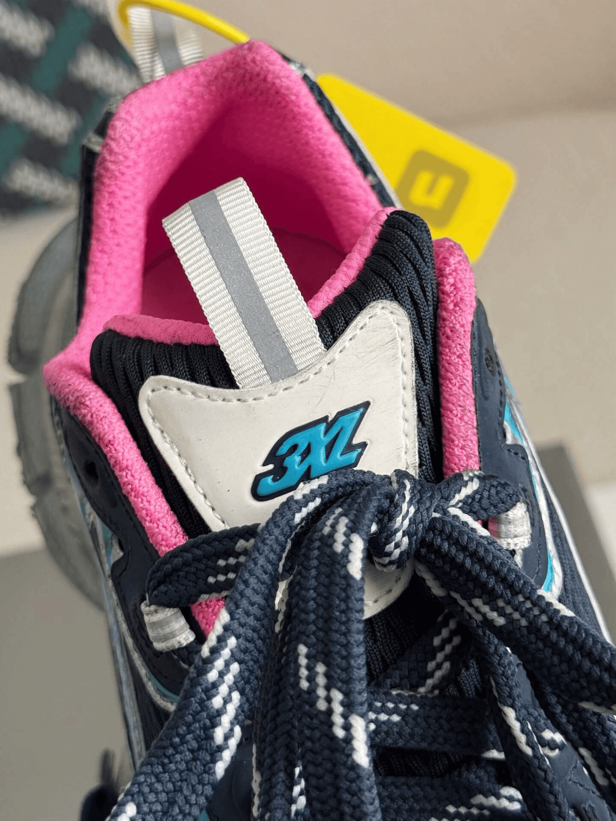 Balenciaga 3XL Sneaker – Navy, Silver & Pink CUSTOM