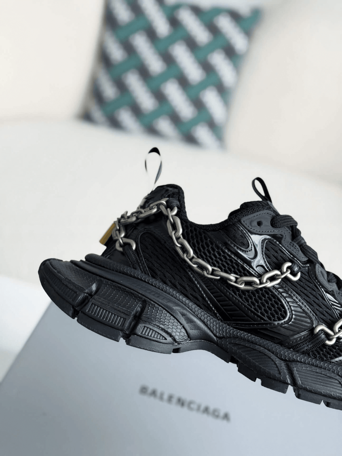 Balenciaga 3XL Chain Sneaker in Black CUSTOM