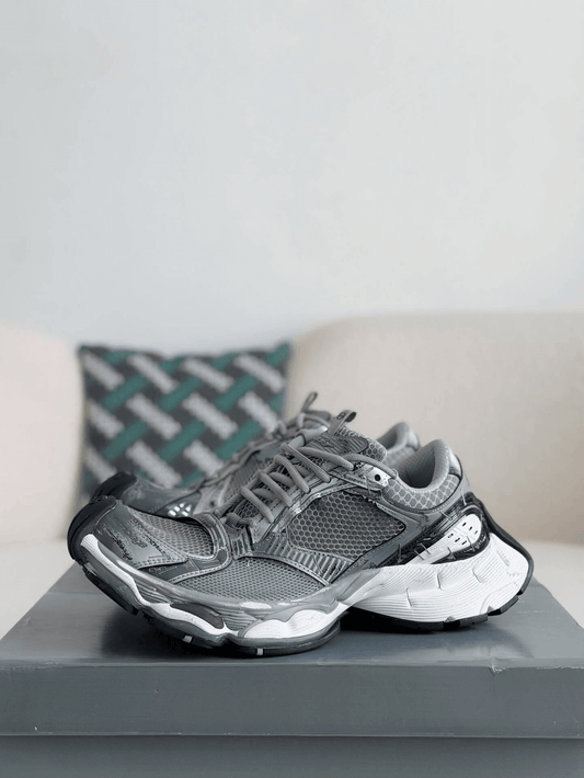 Balenciaga 10XL Sneaker – Grey, Black & White Distressed CUSTOM