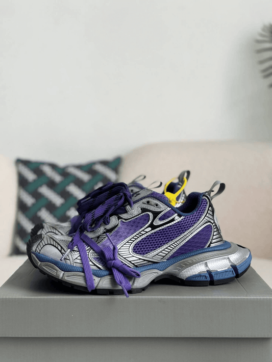 Balenciaga 3XL Sneaker – Purple, Silver & Blue CUSTOM