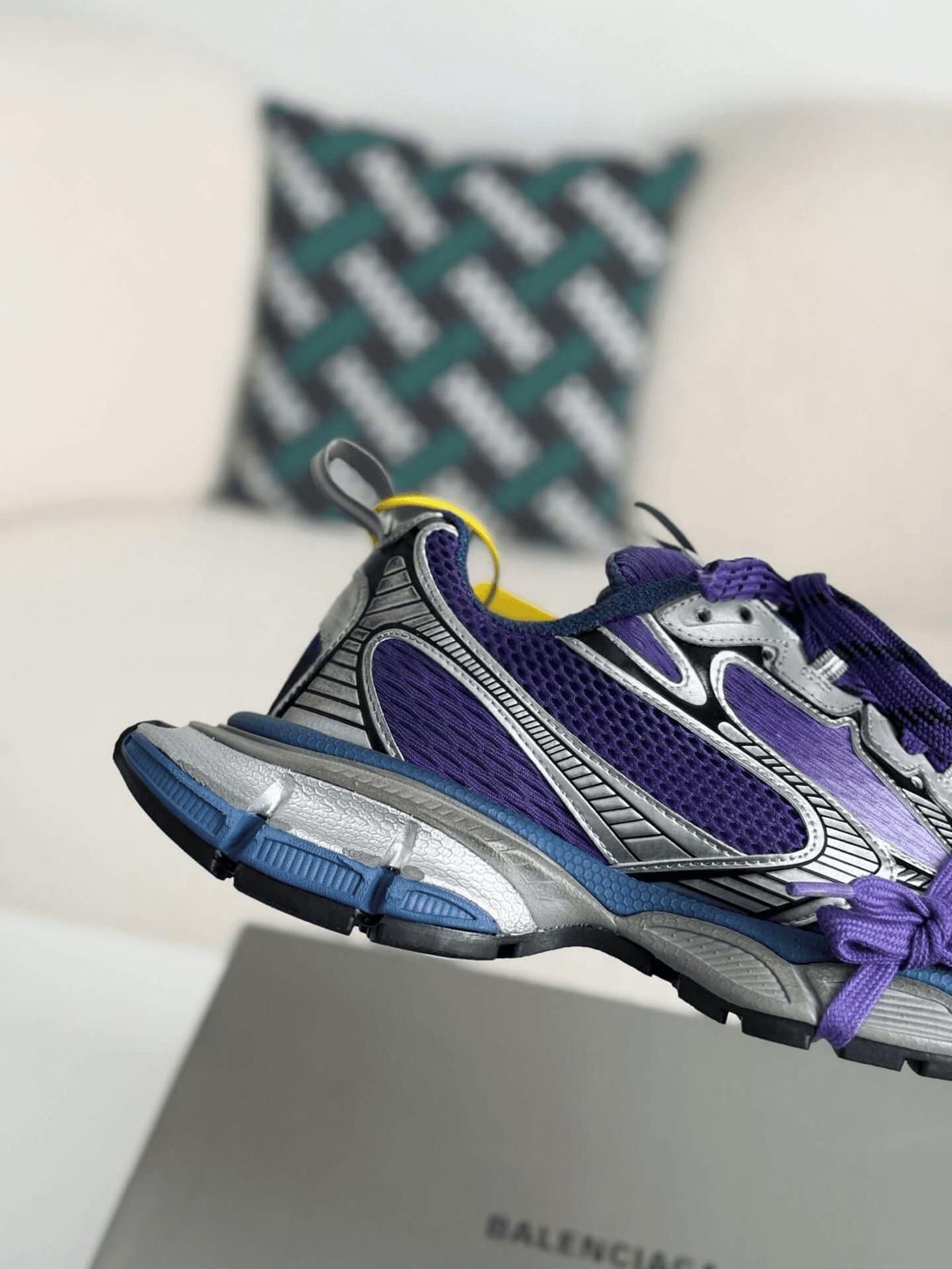 Balenciaga 3XL Sneaker – Purple, Silver & Blue CUSTOM