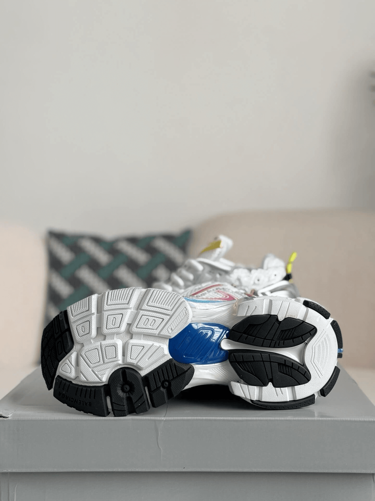 Balenciaga Runner Sneaker – Multi-Color White, Pink & Blue CUSTOM