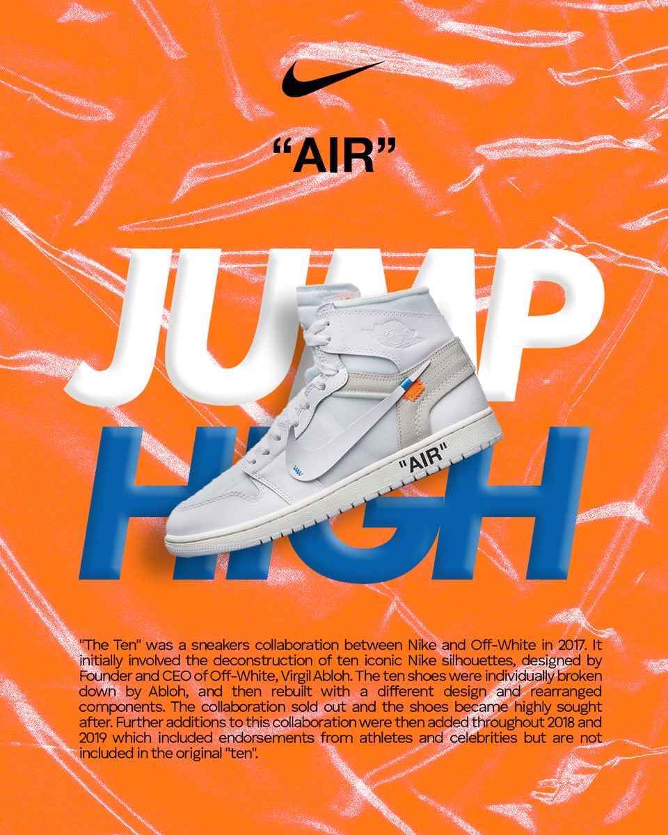 Air Jordan 1 OFF-White Virgil Abloh Sneakers