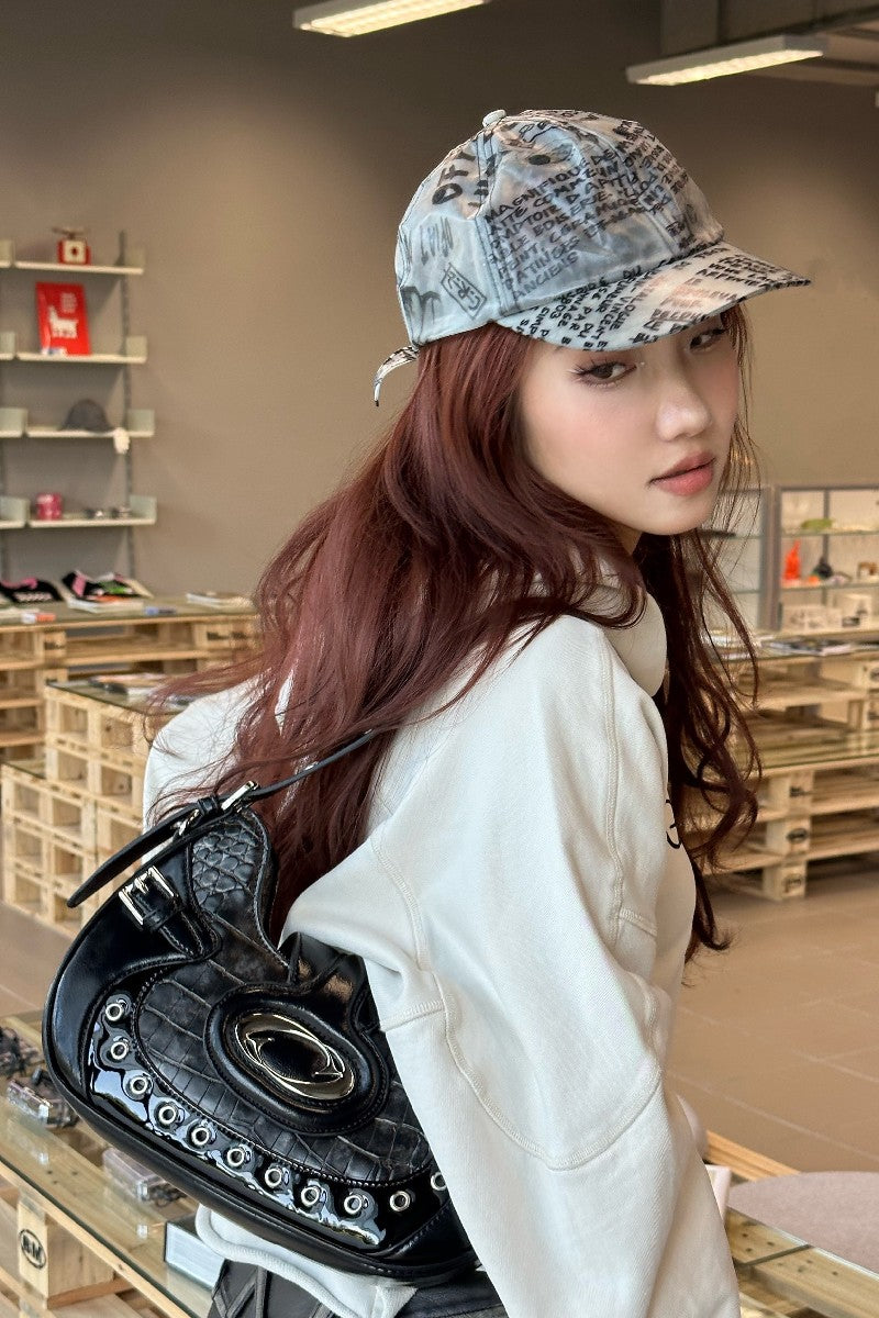 Crocodile Pattern Shoulder Bag - Notkicks