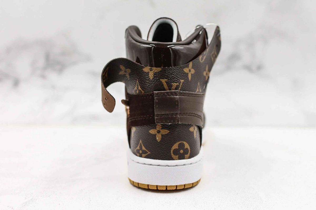 Custom Air Jordan 1 Monogram High Q  With Original Box SneakerNational