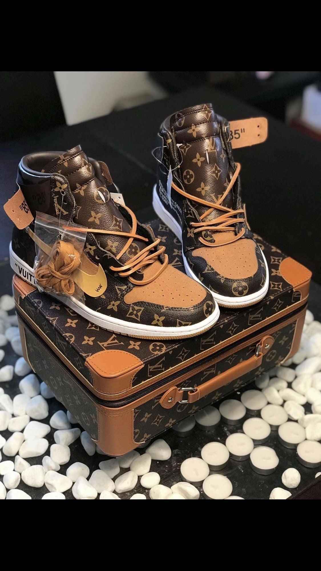 Custom Air Jordan 1 Monogram High Q  With Original Box SneakerNational