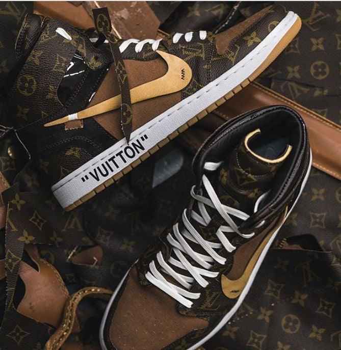 Custom Air Jordan 1 Monogram High Q  With Original Box SneakerNational