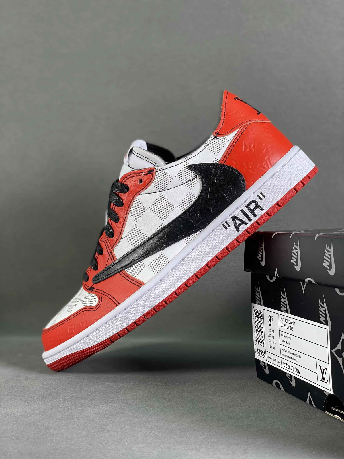 Custom Air Jordan 1 Low x Off-White x Travis Scott  DZ2403 006 SneakerNational