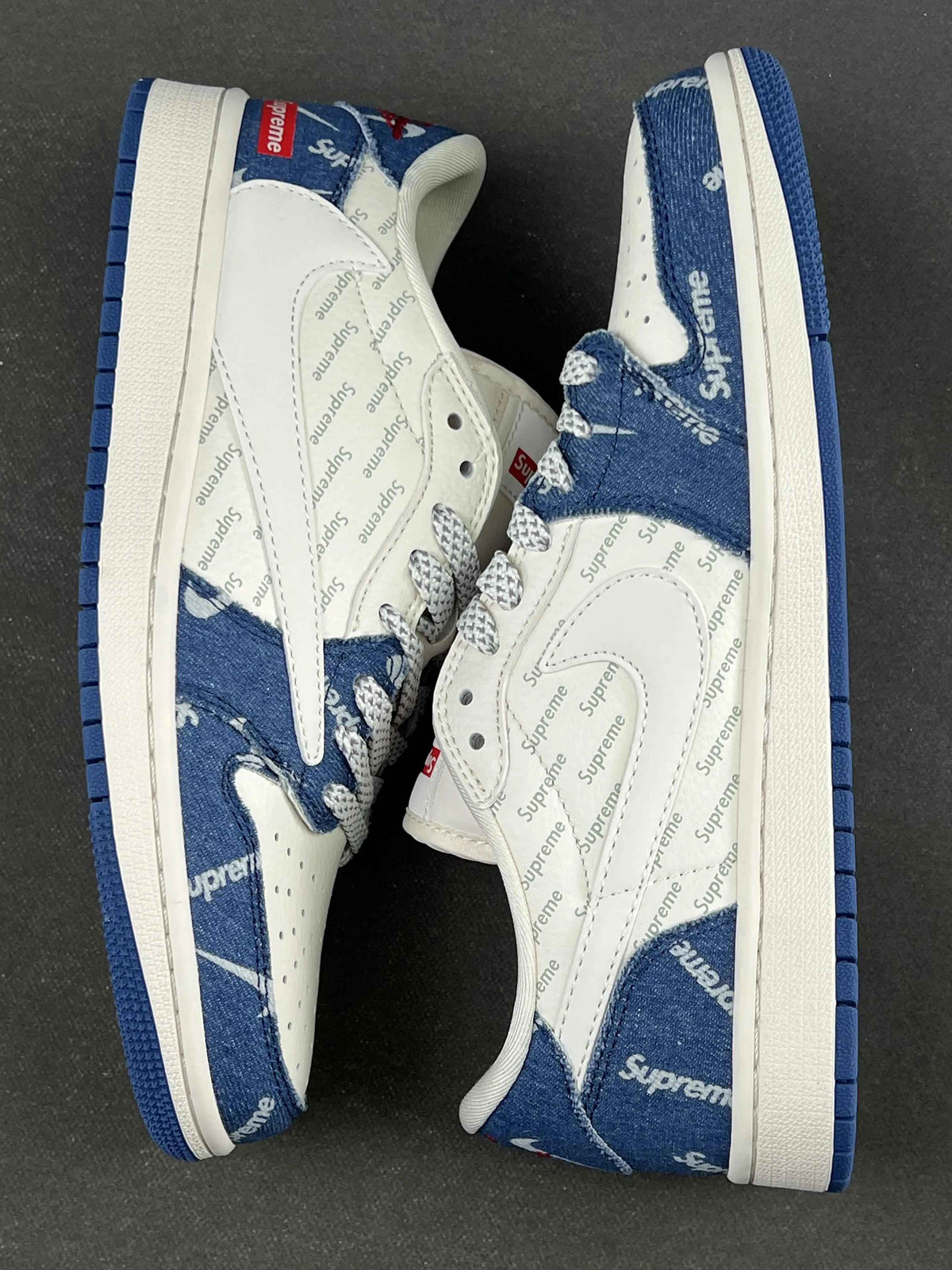 Custom Air Jordan 1 Low x Travis Scott x Supreme LJ5188-001 SneakerNational