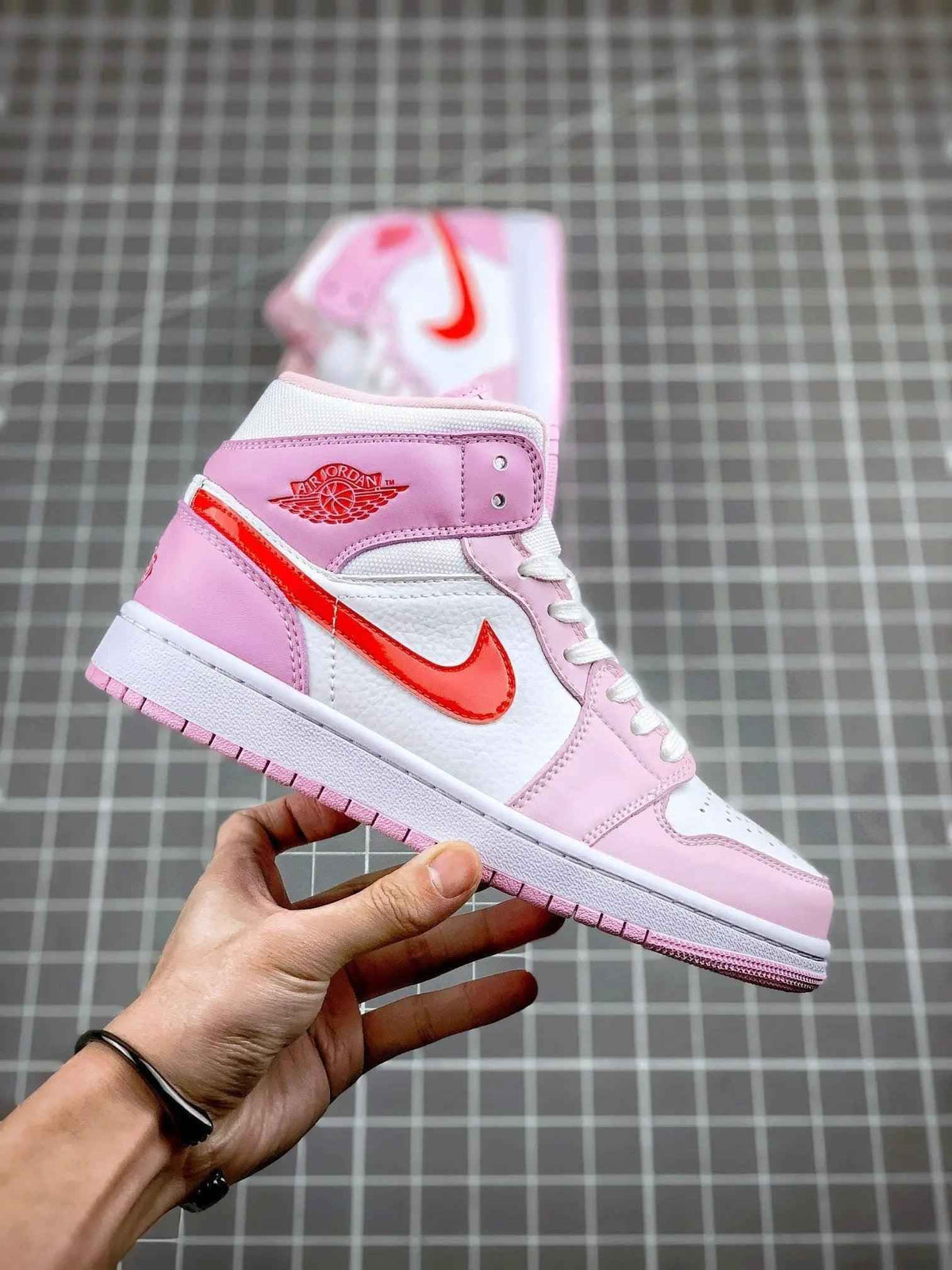 Air Jordan 1 MID Pink Purple Valentine's Day – Love in Every Step
