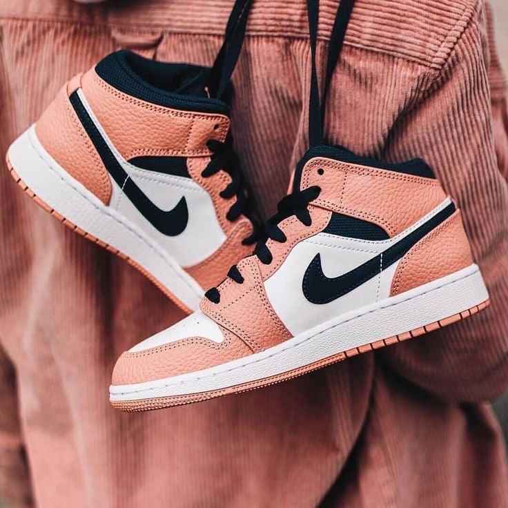 Custom Air Jordan 1 Mid Digital Pink Quartz High Q SneakerNational