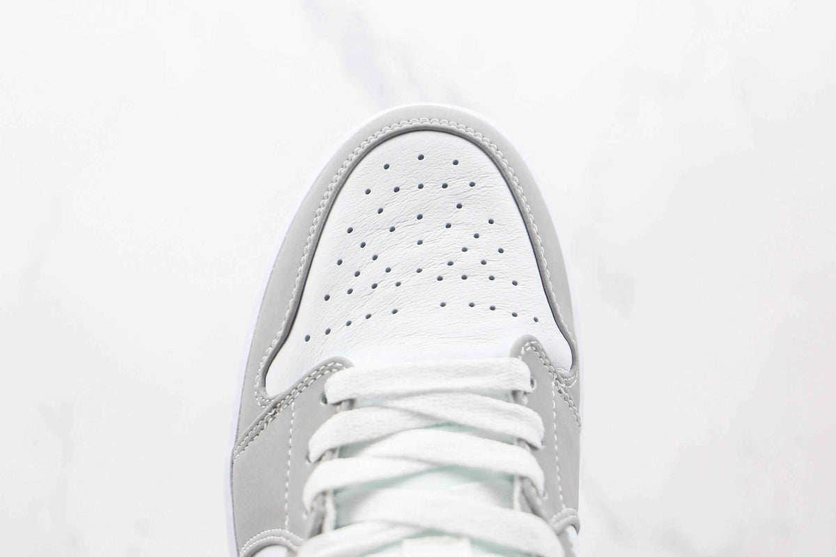Custom Air Jordan 1 Mid Wolf Grey High Q SneakerNational