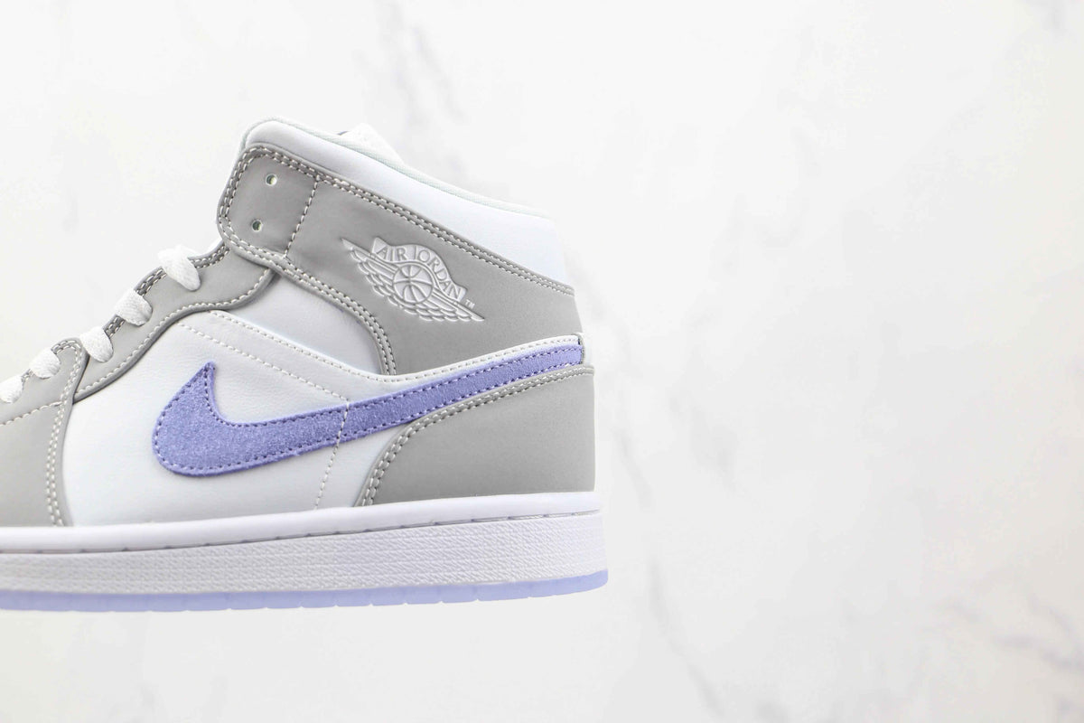 Custom Air Jordan 1 Mid Wolf Grey High Q SneakerNational