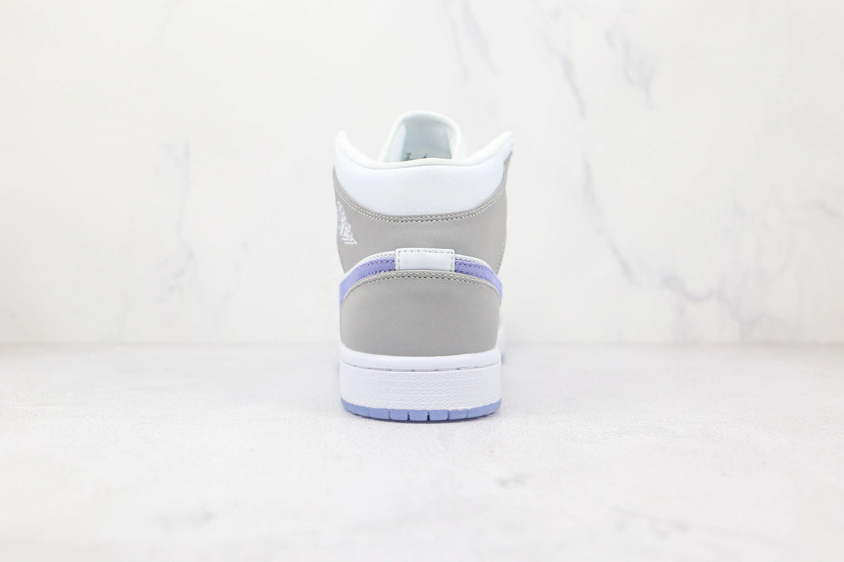 Custom Air Jordan 1 Mid Wolf Grey High Q - Sneakernational