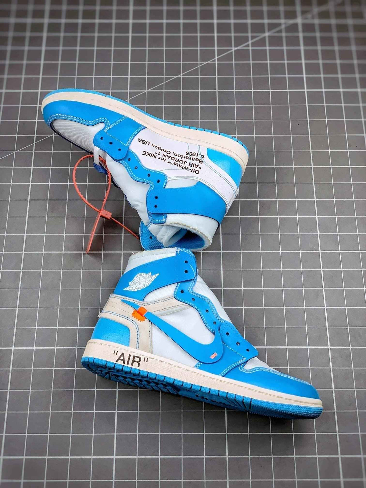 Custom Air Jordan 1 Retro High OG 'UNC' University Blue x OFF-W SneakerNational