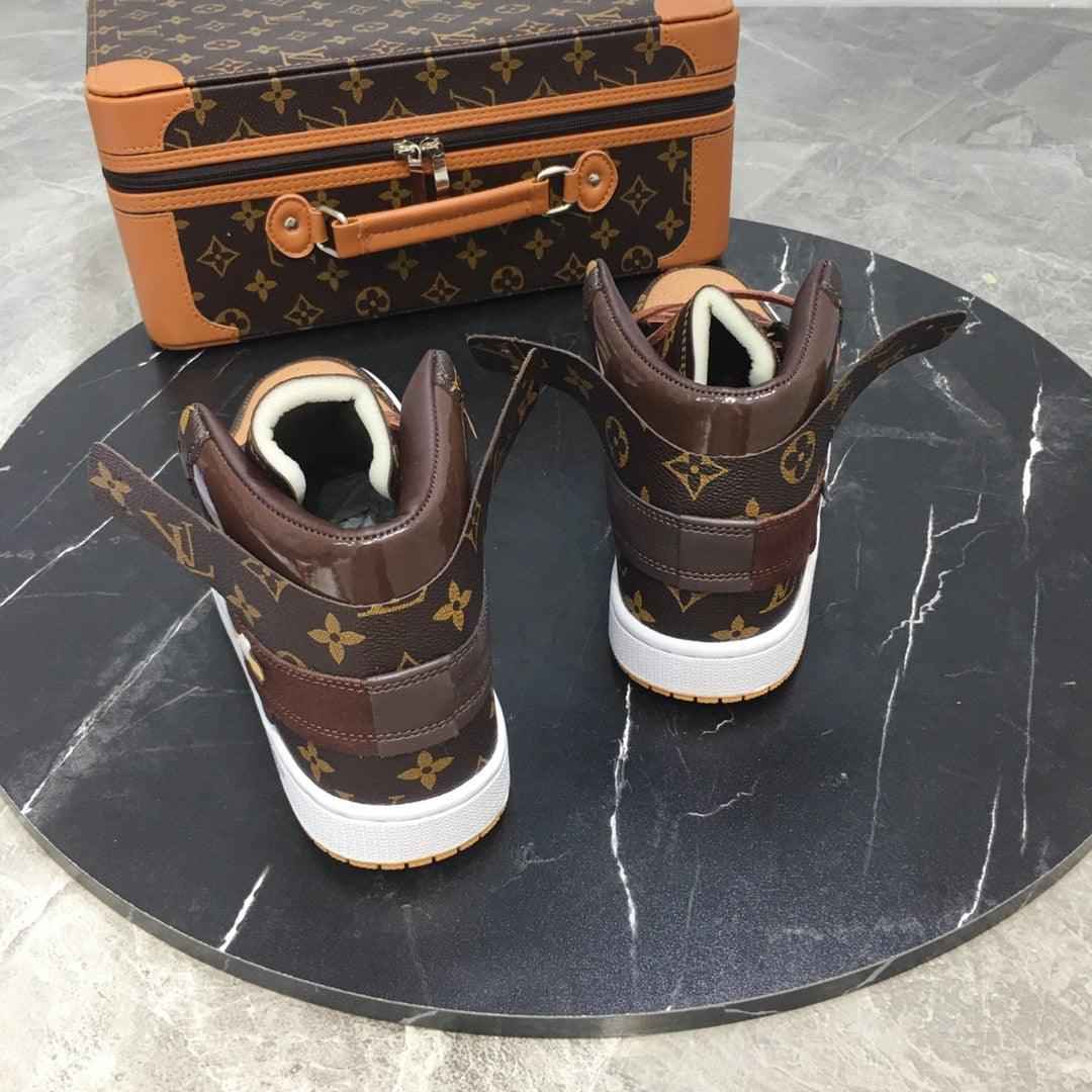 Custom Air Jordan 1 x LV Logo SneakerNational