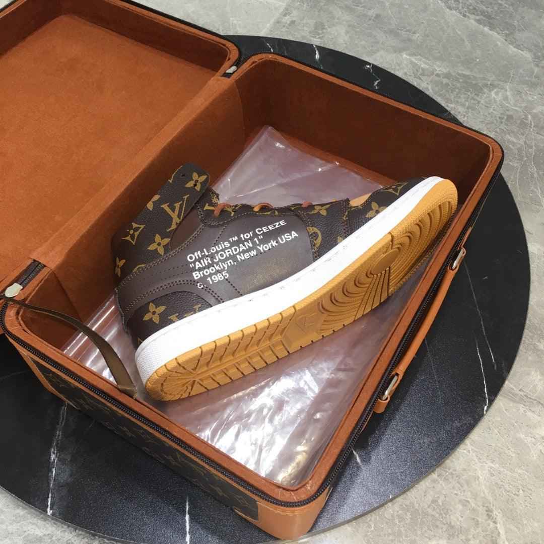 Custom Air Jordan 1 x LV Logo SneakerNational