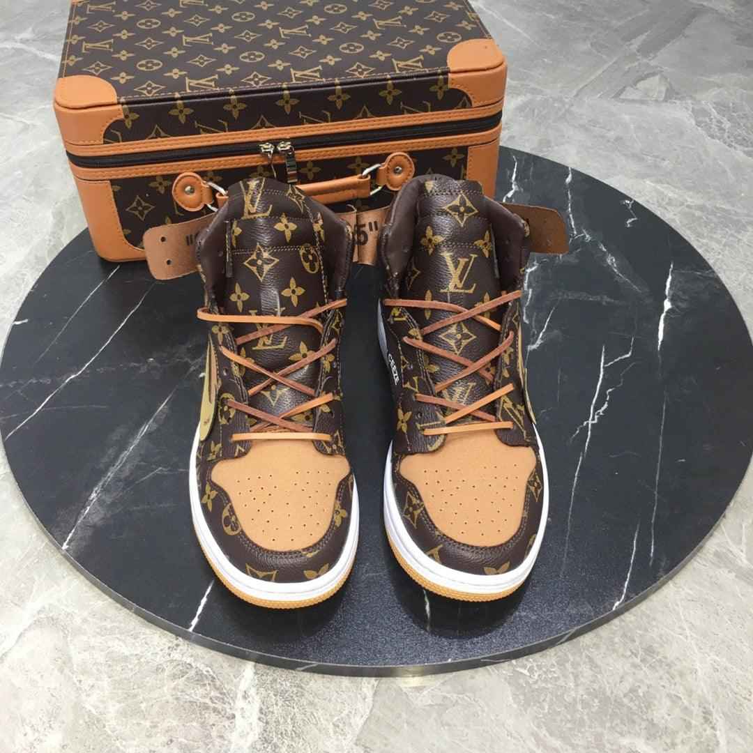 Custom Air Jordan 1 x LV Logo SneakerNational