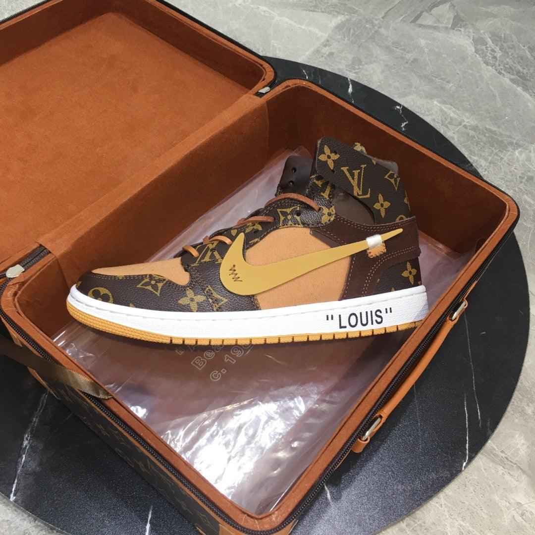 Custom Air Jordan 1 x LV Logo SneakerNational