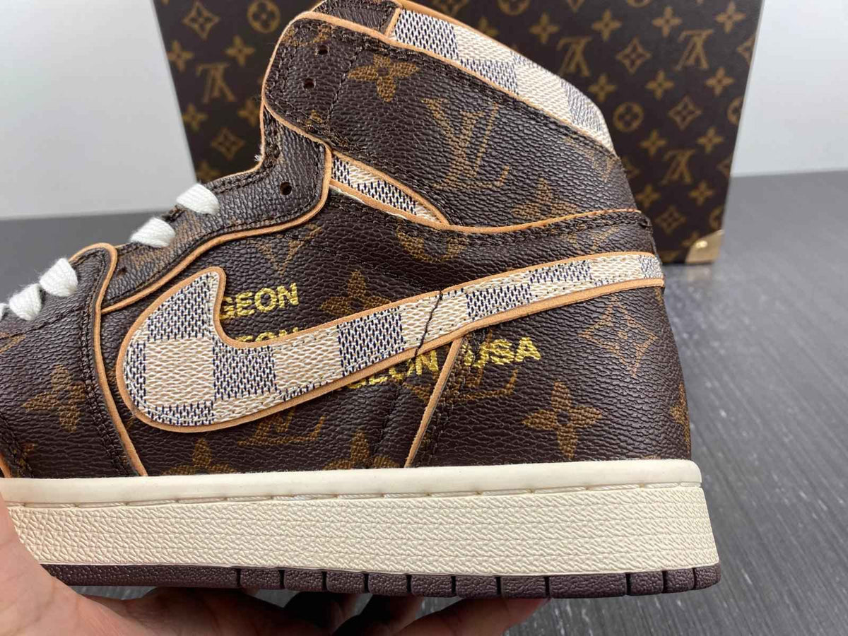 Custom Air Jordan 1 OFF-W Monogram Sneakers for Unique Style SneakerNational
